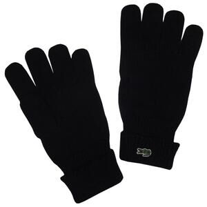 Lacoste Mens Wool Knit Gloves Navy Blue Size Large NWT